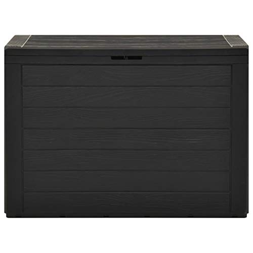 Festnight Auflagenbox Wasserdicht Sitzbank mit Stauraum Aufbewahrungsbox Auflagenbox Kissenbox Gartenbox Anthrazit 78x44x55 cm von Festnight