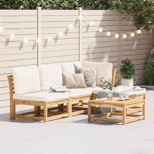 Festnight Balkon Lounge Klein Ecklounge Gartenlounge Outdoor Holz Balkonmöbel Kleiner Balkon Sofa Gartensofa Ecksofa Lounge Sofa Outdoor Garten Loungemöbel Terrasse Gartenmöbel Set von Festnight
