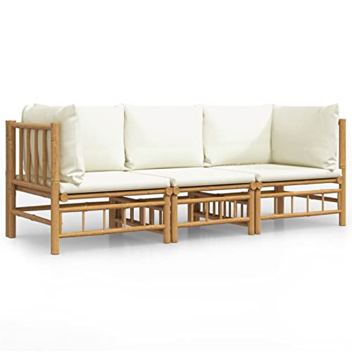 Festnight Bambus Sofa Outdoor Lounge Gartenmöbel Set Holz 3-TLG.Type-1 Gartenlounge Set Holz Modulares Sofa Bambus Sitzgruppe Bambus Outdoor Lounge Gartenmöbel Bambus Cremeweißen Festnight Bambus Sofa Outdoor Lounge Gartenmöbel Set Holz 3-TLG.Type-1 Gartenlounge Set Holz Modulares Sofa Bambus Sitzgruppe Bambus Outdoor Lounge Gartenmöbel Bambus Cremeweißen von Festnight