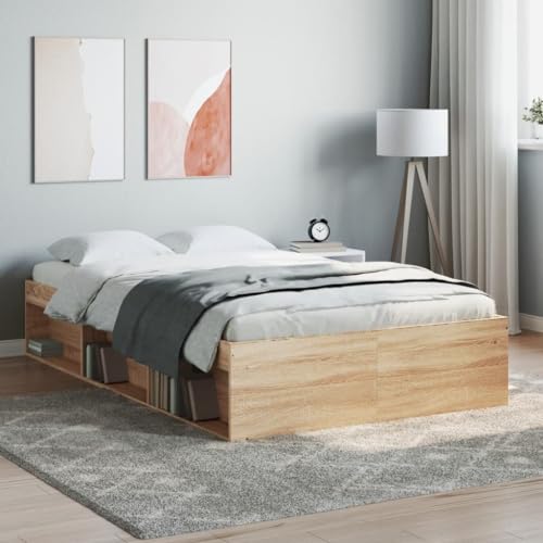 Festnight Bett 120x200 cm Holzbett mit Stauraum Massivholzbett mit Fächer Bettgestell mit Lattenrost Einzelbett Doppelbett Bettrahmen Jugendbett Holz Sonoma Eiche Festnight Bett 120x200 cm Holzbett mit Stauraum Massivholzbett mit Fächer Bettgestell mit Lattenrost Einzelbett Doppelbett Bettrahmen Jugendbett Holz Sonoma Eiche von Festnight