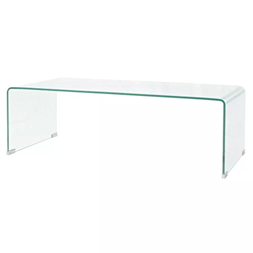Festnight Couchtisch aus gehärtetem Glas Wohnzimmertisch Beistelltisch Sofatisch 100 x 48 x 33 cm Transparent Festnight Couchtisch aus gehärtetem Glas Wohnzimmertisch Beistelltisch Sofatisch 100 x 48 x 33 cm Transparent von Festnight
