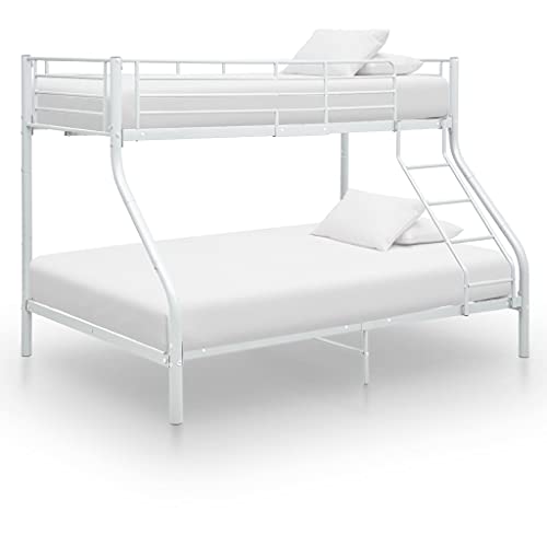 Festnight Etagenbettgestell Metall Etagenbett 3 Personen Stockbett Weiß Etagenbett Jugend Hochbett Erwachsene Bettrahmen Bettgestell Metallbett Doppelstockbett Schlafzimmerbett 140x200 cm/90x200 cm Festnight Etagenbettgestell Metall Etagenbett 3 Personen Stockbett Weiß Etagenbett Jugend Hochbett Erwachsene Bettrahmen Bettgestell Metallbett Doppelstockbett Schlafzimmerbett 140x200 cm/90x200 cm von Festnight