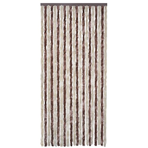 Festnight Flauschvorhang Türvorhang Insektenschutz aus Polypropylen Chenille Verstellbar Breite und Länge 100x220cm Braun-Beige Festnight Flauschvorhang Türvorhang Insektenschutz aus Polypropylen Chenille Verstellbar Breite und Länge 100x220cm Braun-Beige von Festnight