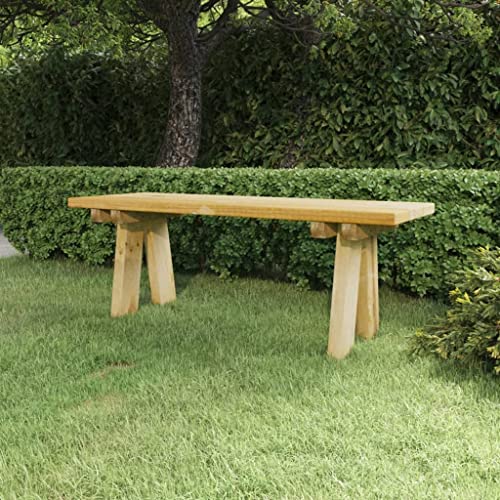 Festnight Gartenbank Holz Wetterfest 2 Sitzer 110 cm Parkbank Rustikal Sitzbank für Garten Balkon Terrasse Holzbank Outdoor Garten Bank ohne Lehne Massivholz Kiefer Imprägniert 110x38x45 cm von Festnight