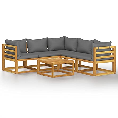 Festnight Gartenlounge Loungemöbel Terrasse Gartenmöbel Set Holz Garten Lounge Sofa Outdoor Couch Set Sitzgruppe Garten Sofagarnitur Terassenmöbel Massivholz 6-TLG von Festnight