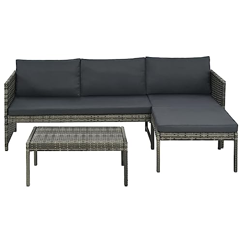 Festnight Gartenlounge Outdoor Klein Rattan Eck Lounge Gartenmöbel Set L Form Gartensofa Lounge Sofa Outdoor Balkonmöbel Sofa Garten Terrassenmöbel Loungemöbel Ecksofa Außenmöbel von Festnight
