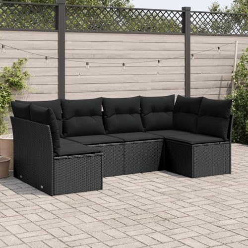 Festnight Gartenlounge mit Stauraum Rattan Garten Loungemöbel Set Ecksofa Garten Lounge Sofa Outdoor Polyrattan Gartensofa Terrasse Ecklounge Terrassenmöbel Gartenmöbel von Festnight