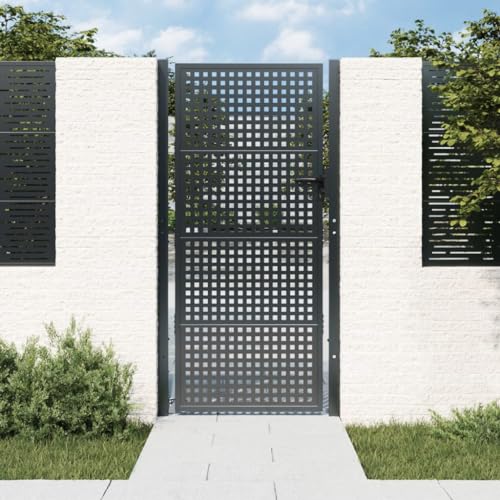 Festnight Gartentor Metall Anthrazit 105x200 cm Gartentür mit Pfosten Einfahrtstor Gartentür Zauntür Hoftor Gartenzaun Tor Gartenpforte Abschließbar Gartentore Einflügelig Metall Festnight Gartentor Metall Anthrazit 105x200 cm Gartentür mit Pfosten Einfahrtstor Gartentür Zauntür Hoftor Gartenzaun Tor Gartenpforte Abschließbar Gartentore Einflügelig Metall von Festnight