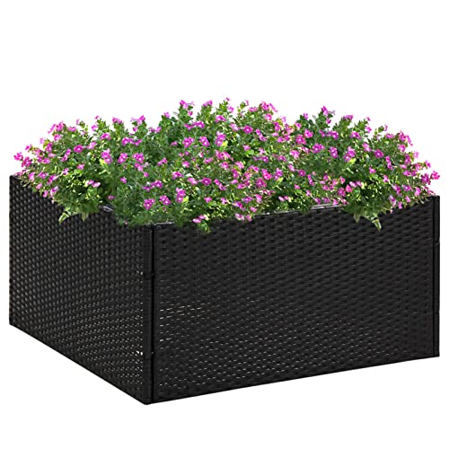Festnight Hochbeet Rattan 80x80x40 cm Hochbeete für Garten Balkon Terrasse Gemüsebeet Kräuterbeet Pflanzkübel Hochbeet Pflanzkasten Blumenkasten Blumenkübel Poly Rattan Festnight Hochbeet Rattan 80x80x40 cm Hochbeete für Garten Balkon Terrasse Gemüsebeet Kräuterbeet Pflanzkübel Hochbeet Pflanzkasten Blumenkasten Blumenkübel Poly Rattan von Festnight
