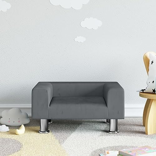 Festnight Kindersofa Kindercouch Stoff Kinder Sofa für Kinderzimmer Kindersessel Kindercouch Kindermöbel Schlafsofa für Kinderzimmer Dunkelgrau 70 x 40 x 24 cm von Festnight