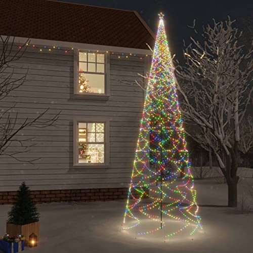 Festnight LED Weihnachtsbaum Außen mit Erdnägeln,Lichterbaum Aussen,Beleuchteter Weihnachtsbaum Außen,Bunt,Tannenbaum Beleuchtung 3000 LEDs 800cm Weihnachtsdeko Aussen von Festnight