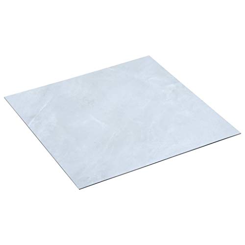 Festnight Laminat Dielen Selbstklebend Antiallergen Bodenbelag Vinylboden Fußboden Designboden 5,11 m² PVC Weißer Marmor von Festnight