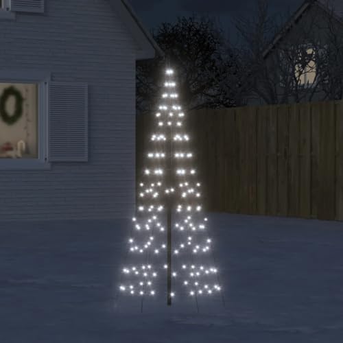 Festnight Led Weihnachtsbaum Aussen 180 cm 200 LEDs ohne Fahnenmast Tannenbaum Outdoor Beleuchteter Weihnachtsbaum Weihnachtsdeko Außen Metall Kegelform Lichterpyramide Lichterbaum von Festnight