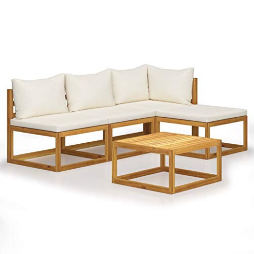 Festnight Loungemöbel 5-TLG. Gartenlounge Outdoor Loungemöbel Terrasse Modulares Sofa Gartenmöbel Set Holz Ecksofa Garten Gartengarnitur Terassenmoebel Set mit Auflage Massivholz Akazie Festnight Loungemöbel 5-TLG. Gartenlounge Outdoor Loungemöbel Terrasse Modulares Sofa Gartenmöbel Set Holz Ecksofa Garten Gartengarnitur Terassenmoebel Set mit Auflage Massivholz Akazie von Festnight