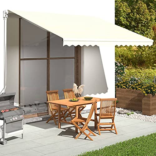 Festnight Markisenbespannung Bespannung Fur Markise Markisenstoff Ersatzstoff Markisentuch Sonnenschutz Bespannung Wohnmobil Balkon Markisenstoff Wechseln Creme 400 x 350 cm von Festnight