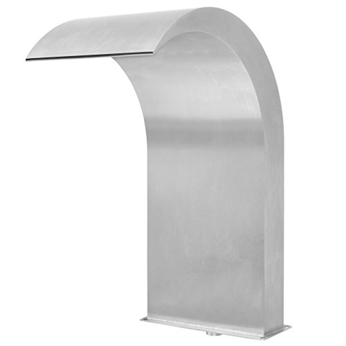 Festnight Pool Brunnen Schwalldusche Edelstahl 45 x 30 x 65 cm Silber von Festnight