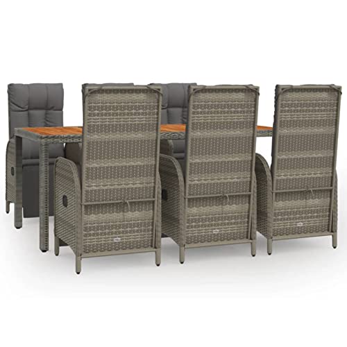 Festnight Rattan Essgruppe 6 Personen mit Gartenstuhl Verstellbar,Rattan Gartenmöbel Set Sitzgruppe Garten 7-TLG.Type9 Gartenmöbel Essgruppe Tisch 6X Sessel + Tisch Gartengarnitur Terrassenmöbel Festnight Rattan Essgruppe 6 Personen mit Gartenstuhl Verstellbar,Rattan Gartenmöbel Set Sitzgruppe Garten 7-TLG.Type9 Gartenmöbel Essgruppe Tisch 6X Sessel + Tisch Gartengarnitur Terrassenmöbel von Festnight