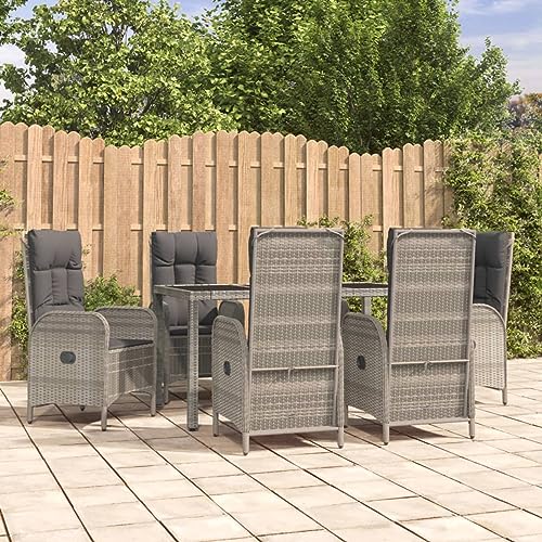 Festnight Rattan Gartenmöbel Set 6 Personen Verstellbar Gartenmöbel Set 6 Stühle mit Tisch Sitzgruppe Outdoor Terrassenmöbel Außen Gartentisch mit Stühlen Set Garten Essgruppe mit Hochlehner Festnight Rattan Gartenmöbel Set 6 Personen Verstellbar Gartenmöbel Set 6 Stühle mit Tisch Sitzgruppe Outdoor Terrassenmöbel Außen Gartentisch mit Stühlen Set Garten Essgruppe mit Hochlehner von Festnight