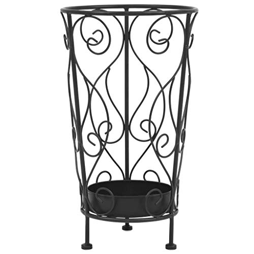 Festnight Regenschirmständer Schirmständer Vintage-Stil Metall Regenschirmhalter Regenschirme Organizer 26 x 46 cm Schwarz von Festnight