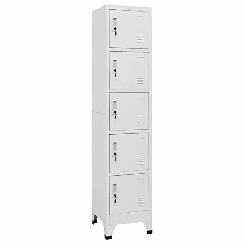 Festnight Schließfachschrank 9 Fächer metallschrank umkleideschrank spind Schrank fächerschrank Metall Büroschrank abschließbarer Schrank stahlschrank-Grau-Mit 5 Schließfächern Festnight Schließfachschrank 9 Fächer metallschrank umkleideschrank spind Schrank fächerschrank Metall Büroschrank abschließbarer Schrank stahlschrank-Grau-Mit 5 Schließfächern von Festnight