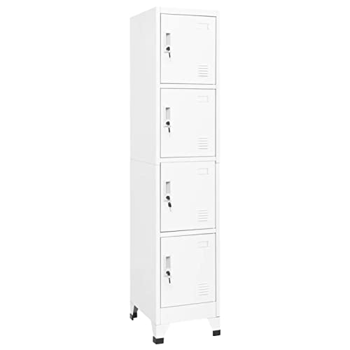 Festnight Schließfachschrank 9 Fächer metallschrank umkleideschrank spind Schrank fächerschrank Metall Büroschrank abschließbarer Schrank stahlschrank-Weiß-mit 4 Schließfächern Festnight Schließfachschrank 9 Fächer metallschrank umkleideschrank spind Schrank fächerschrank Metall Büroschrank abschließbarer Schrank stahlschrank-Weiß-mit 4 Schließfächern von Festnight