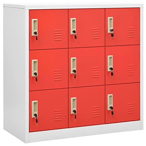 Festnight Schließfachschrank Klein Schließfach Spind Metallschrank Fächerschrank Büroschrank Aktenschrank Umkleideschrank Metallspind Metall Schrank Abschließbar 9 Fächern von Festnight