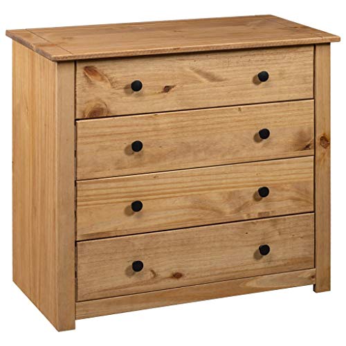 Festnight Schubladenschrank mit 4 Schubladen Sideboard Kommode Küchenschrank Holz Beistellschrank Vintage Retro Mehrzweckschrank Schrank Wohnzimmer Küchen, 80x40x73 cm von Festnight