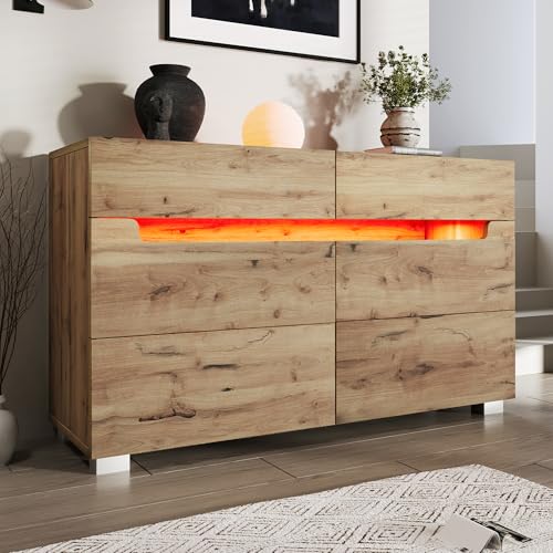 Festnight Sideboard Wohnzimmer mit Led Beleuchtung Kommoden 6 Schubladen Buffetschrank Wohnzimmerschrank Küchenschrank Kommoden & Sideboards Flur Schrank Holzoptik 120x71x40 cm Festnight Sideboard Wohnzimmer mit Led Beleuchtung Kommoden 6 Schubladen Buffetschrank Wohnzimmerschrank Küchenschrank Kommoden & Sideboards Flur Schrank Holzoptik 120x71x40 cm von Festnight
