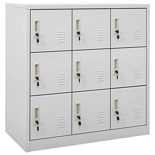 Festnight Spind Schließfachschrank 9 Fächer metallschrank spind Schrank fächerschrank Metall Büroschrank abschließbarer Umkleideschrank stahlschrank -Hellgrau-mit 9 Schließfächern Festnight Spind Schließfachschrank 9 Fächer metallschrank spind Schrank fächerschrank Metall Büroschrank abschließbarer Umkleideschrank stahlschrank -Hellgrau-mit 9 Schließfächern von Festnight