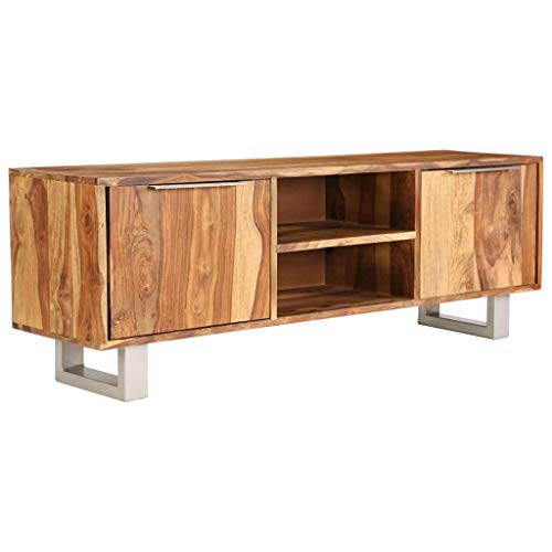 Festnight- TV-Schrank Fernsehschrank TV-Lowboard Sheesham Massivholz mit Honig-Finish Wohnzimmer Schrank 118 x 30 x 40cm von Festnight