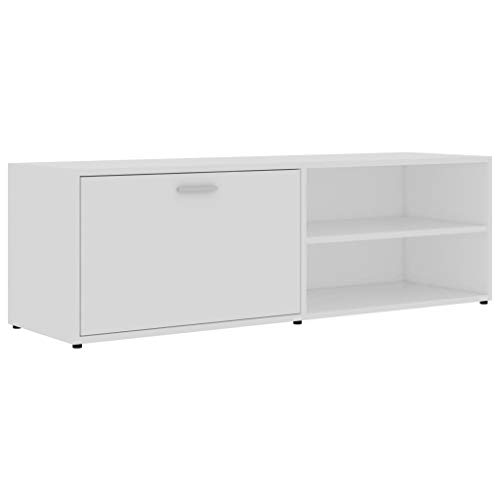 Festnight TV-Schrank mit 1 Tür und 2 Fächern TV Tisch TV Möbel TV Board TV-Lowboard Fernsehschrank Fernsehtisch Weiß 120 x 34 x 37 cm Spanplatte von Festnight