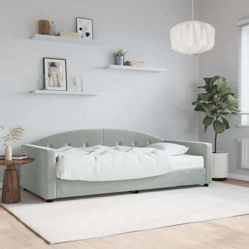 Festnight Tagesbett 90x200 cm Bettsofa mit Matratze Sofa mit Schlaffunktion Sofabett Funktionsbett Gästebett Bett Schlafsofa Polsterbett Schlafcouch Bettrahmen Samt Einzelbetten von Festnight