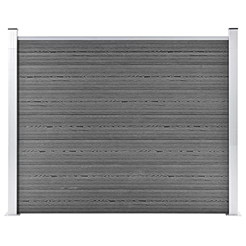 Festnight WPC Zaun Wpc Zaunelement Set WPC Sichtschutzzaun Komplettset sichtschutz Garten gartenzaun Garden Fence sichtschutz wpc-180 x 146 cm-Grau von Festnight