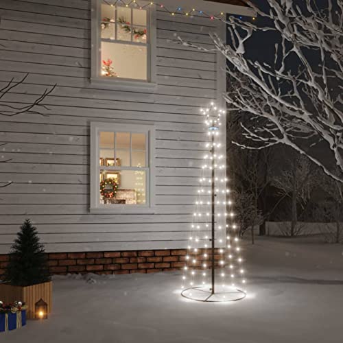 Festnight led Weihnachtsbaum Kegelform Weihnachtsdeko Aussen Stern Lichterbaum Beleuchtet Dekobaum Weihnachtsdeko Lichterkette Beleuchtung -Kaltweiß-180 x 70 cm von Festnight