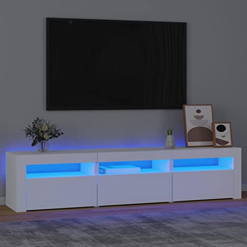 Festnight tv Schrank mit led tv Board fernsehschrank tv Tisch fernsehtisch tv Bank TV Board Sideboard für Wohnzimmer Schlafzimmer Möbel Weiß-2 180x35x40 cm Festnight tv Schrank mit led tv Board fernsehschrank tv Tisch fernsehtisch tv Bank TV Board Sideboard für Wohnzimmer Schlafzimmer Möbel Weiß-2 180x35x40 cm von Festnight