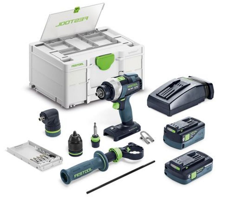 Festool Akku-Bohrschrauber TDC 18/4 5,0/4,0 I-Set QUADRIVE - 577612 von Festool Akku Push 24