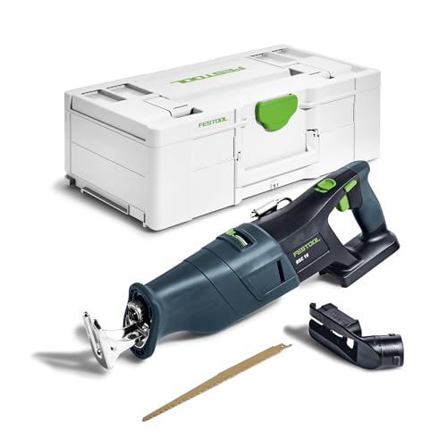 Festool – Akku-Säbelsäge RSC 18 EB-Basic inkl. Absaugvorrichtung + Säbelsägeblatt WOOD UNIVERSAL + Systainer SYS3 L 187 von Festool