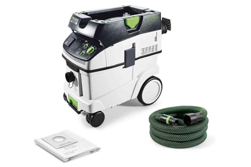 Festool Absaugmobil CTM 36 E CLEANTEC (mit Hauptfilter, SELFCLEAN Filtersack, Saugschlauch glatt Ø 27/32 x 3,5 m, Verschlussdeckel für Ansaugstutzen) von Festool