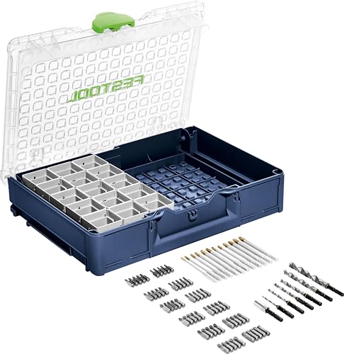 Festool Systainer³ Organizer SYS3 ORG M 89 CE-M (mit Einsatzboxen, Bits, Magnet-Bithalter, Holzspiralbohrer) von Festool