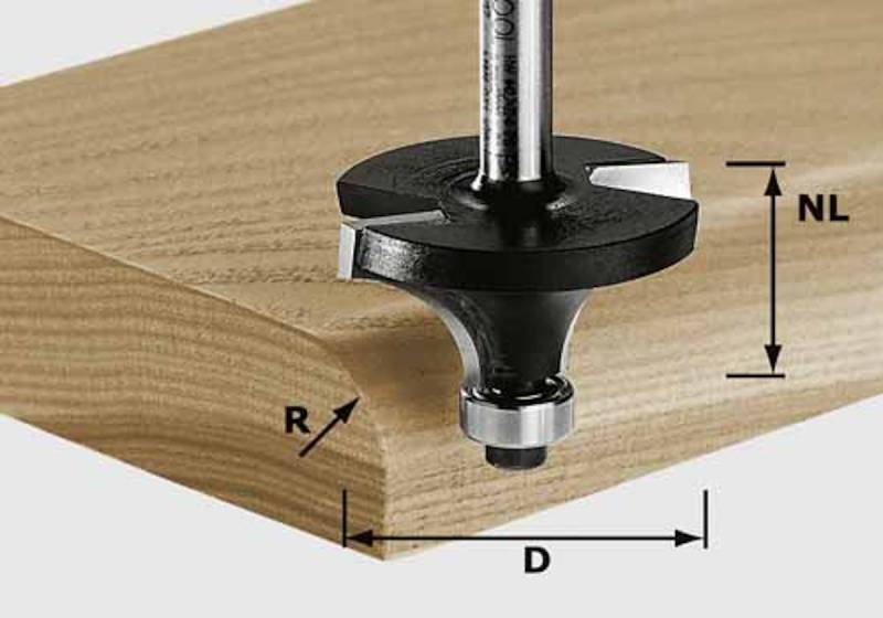 Festool Abrundfräser HW Schaft 8 mm HW S8 D38,1/R12,7 KL von Festool