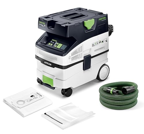 Festool Absaugmobil CLEANTEC CTL MIDI I AC – Kompakter Nass- und Trockensauger, Staubklasse L, mit AUTOCLEAN, Bluetooth®, 5-stufiger Saugleistung, Automatik-Steckdose, Systainer-kompatibel von Festool