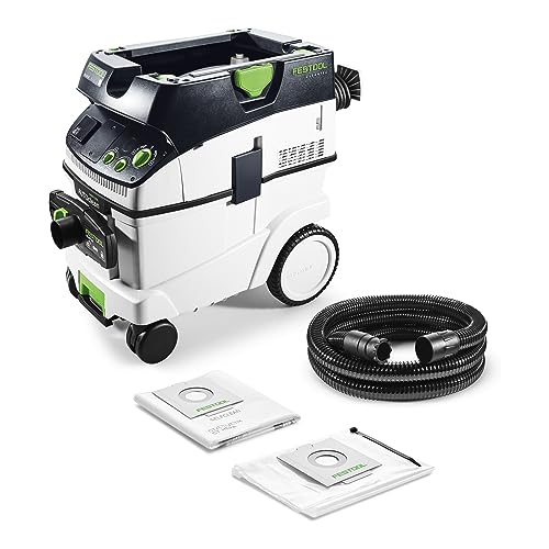 Festool Absaugmobil CTL 36 E AC-LHS CLEANTEC (mit High Performance Hauptfilter, Saugschlauch knickfest, SELFCLEAN Filtersack, Entsorgungssack, Verschlussschieber ComfortClean) von Festool