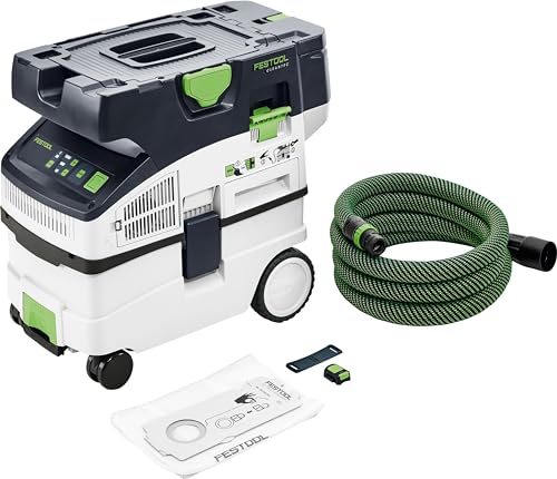 Festool Akku-Absaugmobil CTLC MIDI I-Basic CLEANTEC (mit Hauptfilter, SELFCLEAN Filtersack, Saugschlauch glatt Ø 27/32 x 3,5 m, Sauger-Fernbedienung) von Festool