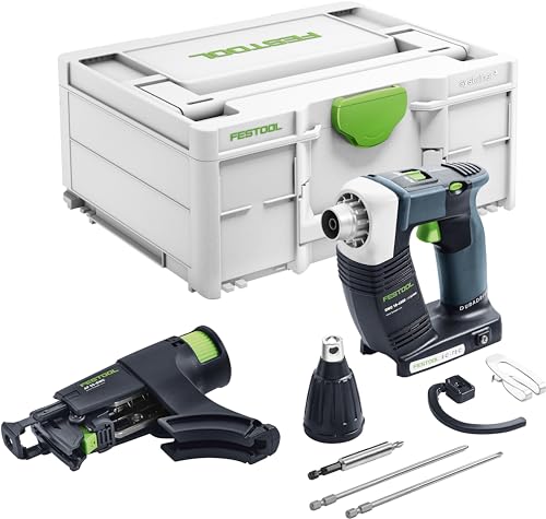 Festool Akku-Bauschrauber DWC 18-4500 Basic DURADRIVE (mit Magazinvorsatz, Tiefenanschlag, Gerüsthaken, Magnetbithalter, Bits, Gürtelclip), im Systainer von Festool