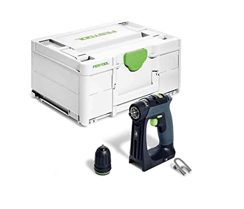 Festool – Akku-Bohrschrauber CXS 18-Basic inkl. FastFix Schnellspannbohrfutter 10 mm + Gürtelclip + Systainer SYS3 M 187 von Festool