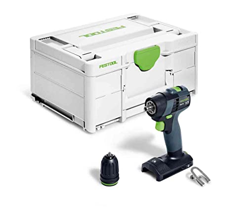 Festool – Akku-Bohrschrauber TXS 18-Basic inkl. FastFix Schnellspannbohrfutter 10 mm + Gürtelclip + Systainer SYS3 M 187 von Festool