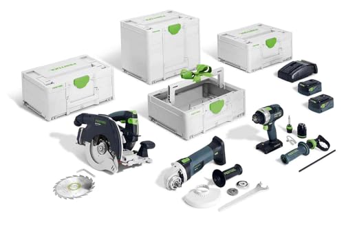 Festool Akku Winkelschleifer 18V + Akku Handkreissäge 18V + Akku Schlagbohrschrauber 18V + Zubehör und Systainer Festool Akku Winkelschleifer 18V + Akku Handkreissäge 18V + Akku Schlagbohrschrauber 18V + Zubehör und Systainer von Festool