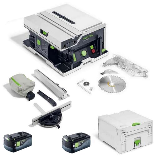 Festool Akku Tischkreissäge CSC SYS 50 EBI-Basic + 2x Akku BP 18 Li 5,0 ASI EU von Festool