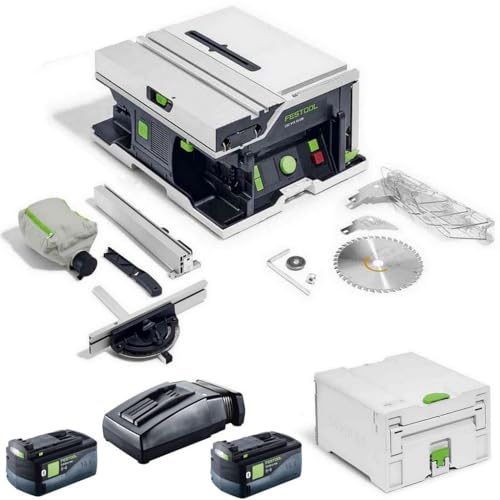 Festool Akku Tischkreissäge CSC SYS 50 EBI-Basic + 2xAkku BP + Ladegerät TCL6 von Festool