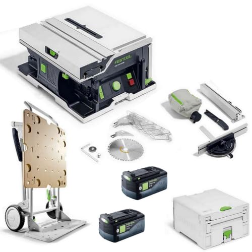 Festool Akku Tischkreissäge CSC SYS50 EBI-Basic + Untergestell + 2xAkku Säge Set von Festool